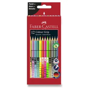 Faber-Castell 201569 Grip 2001 speciális kiadású zsírkréták, 12 szín